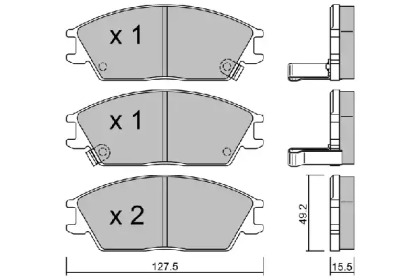 Комплект тормозных колодок (AISIN: BPHY-1904)